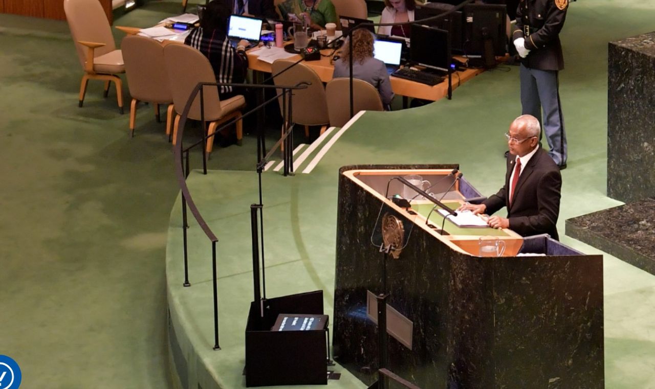 The Maldivian President, speaking at the UN General Assembly in 2019